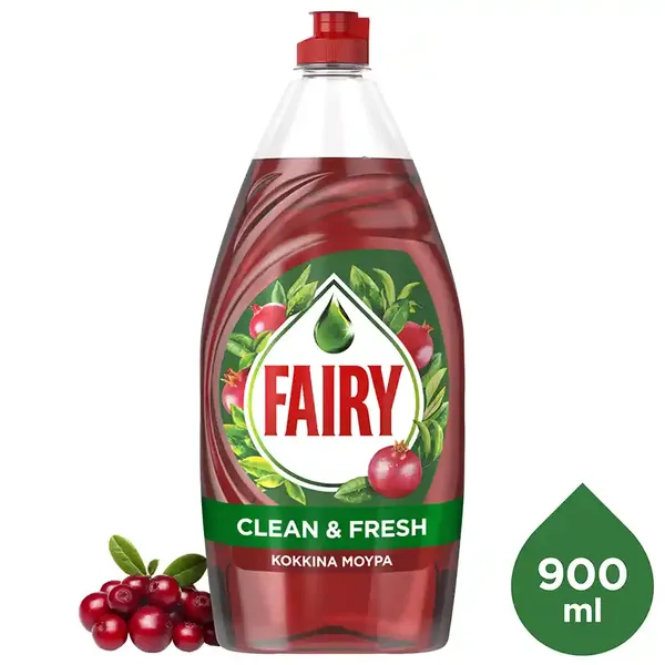 Fairy Clean & Fresh Υγρό Πιάτων Άρωμα Λουλουδιών - 900ML
