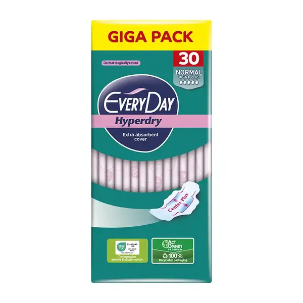 Every Day Hyperdry Σερβιέτες Ultra Plus Normal Giga Pack 30τεμ.