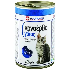 ECONOMY Υγρή Γατοτροφή με Ψάρι 405γρ