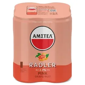 AMSTEL Μπύρα Radler Pink Grapefruit Κουτί 4x330ml