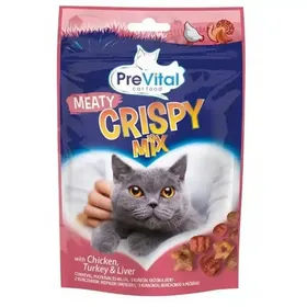 Prevital Σνακ Γάτας Crispy Mix Με Κρέας 60γρ.
