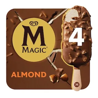 MAGIC Παγωτό Ξυλάκι Αμύγδαλο 4x75g