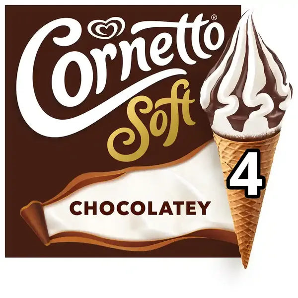 Algida Παγωτό Cornetto Soft 324gr(140ml) 4τεμ
