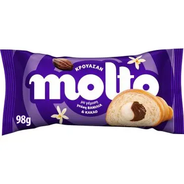 Molto Κρουασάν Κακάο-Βανίλια 98G