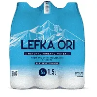 Λευκά Όρη Φυσικό Μεταλλικό Νερό 1,5lt 6τεμ