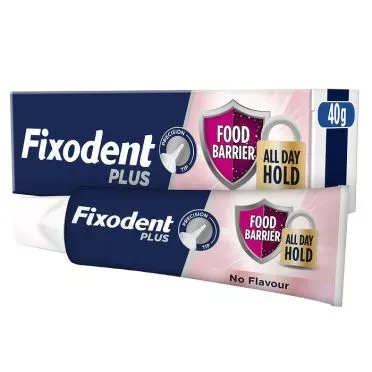 Fixodent Plus Food Barrier Στερεωτική Κρέμα για ολικές και μερικές οδοντοστοιχίες 40 ml