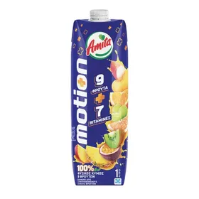 AMITA MOTION 100% ΦΥΣΙΚΟΣ ΧΥΜΟΣ 9 Φρούτα και 7 Βιταμίνες 1L