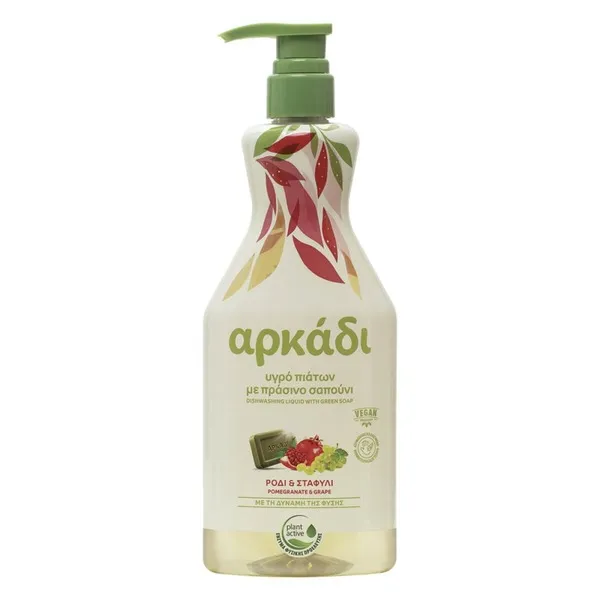 ΥΓΡΟ ΠΙΑΤΩΝ Με Πράσινο Σαπούνι Ρόδι και Σταφύλι 550ml