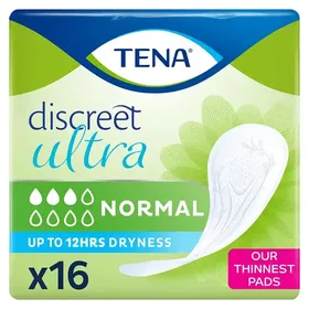 Tena Discreet Ultra Plus Normal Σερβιέτες Ακράτειας 16τεμ.