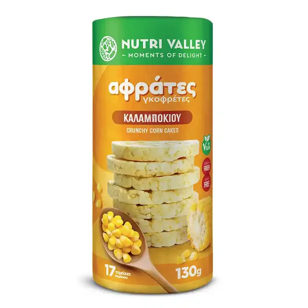 Nutri Valley Γκοφρέτες Καλαμποκιού Xωρίς Γλουτένη 130gr