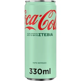 COCA COLA Αναψυκτικό Cola Στέβια Κουτί 330ml