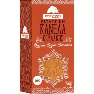Κανέλα Κεϋλάνης Αλεσμένη 50g Evergreen Bio