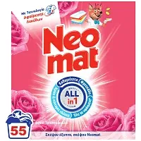 Neomat Απορρυπαντικό Ρούχων σε Σκόνη Αλλ-1η1 Άνθη Τριανταφυλλιάς 2,75kg 55μεζ