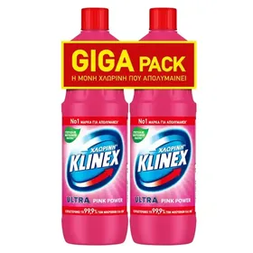 KLINEX χλωρίνη Ultra Pink Power 2x1250ml giga pack