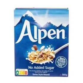 ALPEN MUESLI Χωρίς προσθήκη ζάχαρης 560gr