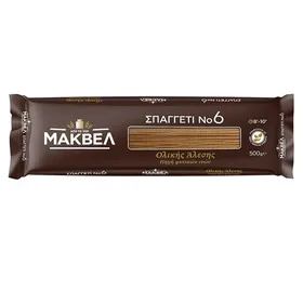 Μάκβελ Σπαγγέτι Ολικής Άλεσης Νo6 500γρ.