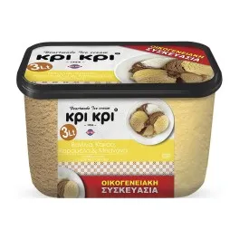 ΚΡΙ ΚΡΙ Heartmade Παγωτό Βανίλια Κακάο Καραμέλα & Μπανάνα 1,5kg (3lt)