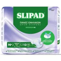 Ανοιχτές Πάνες Ακράτειας Ενηλίκων Medium Νο2 Slipad 12τεμ
