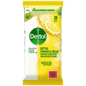 Αντιβακτηριδιακά πανάκια λεμόνι 30τεμ.