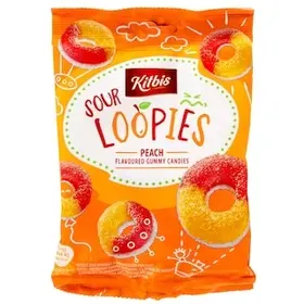 KITBIS Ζελεδάκια Sour Loopies Γεύση Ροδάκινο 100g