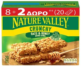 Crunchy μπάρες δημητριακών με muesli & μέλι