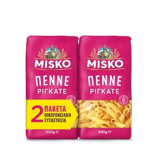 MISKO Μακαρόνι Πέννε Ριγκάτε 2x500g