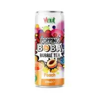Bubble tea από μαύρο τσάι με γεύση ροδάκινο Lychee Vinut 320ml