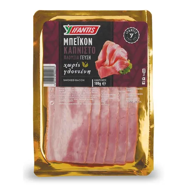 Καπνιστό Μπέικον Χωρίς γλουτένη 100g