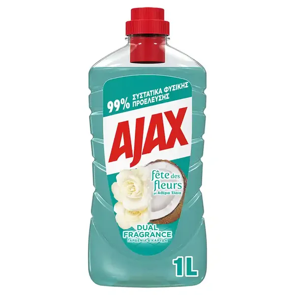 Ajax Fete Des Fleurs Υγρό Καθαριστικό Γαρδένια & Καρύδα 1lt.