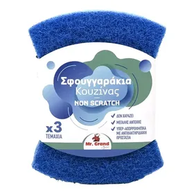 MrGrand Σφουγγαράκια Κουζίνας Non Scratch 3τεμ.