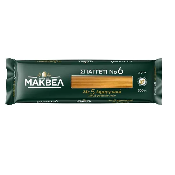 ΜΑΚΒΕΛ 5 Δημητριακά Σπαγγέτι No6 500gr