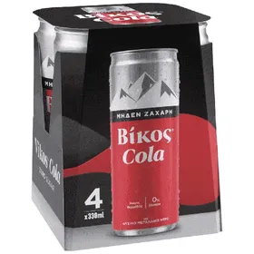 cola zero κουτί 330ml (4τεμ.)