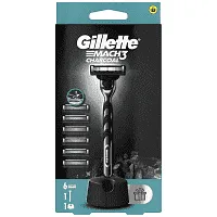 Gillette Mach3 Δώρο 6 Ανταλλακτικά Λαβή & Stand