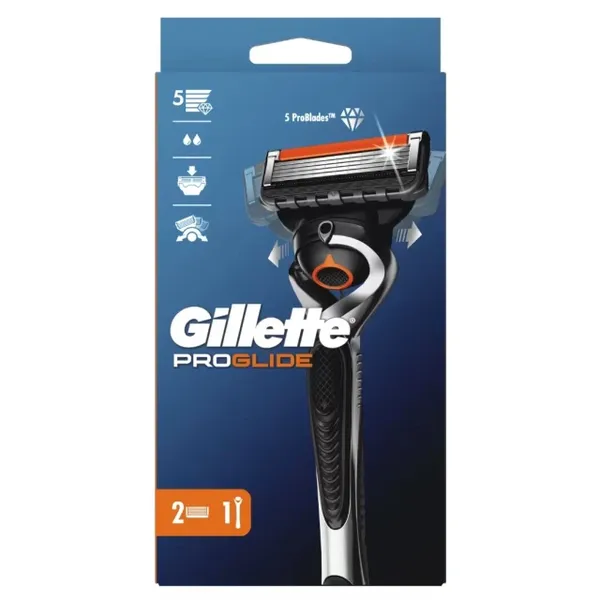 Gillette ProGlide Ανδρική Ξυριστική Μηχανή + 2 Αντ/κά