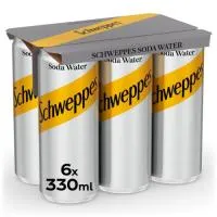 Schweppes Soda Water 6 x 330ml