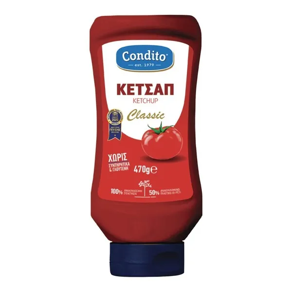 CONDITO κέτσαπ χωρίς γλουτένη 490γρ