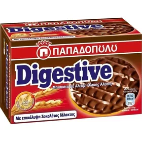 ΠΑΠΑΔΟΠΟΥΛΟΥ Digestive Μπισκότα με Επικάλυψη Σοκολάτα Γάλακτος 200g