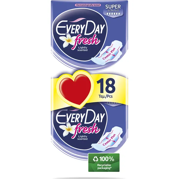 Everyday Σερβιέτες Fresh Ultra Plus Super 18τεμ