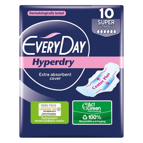 Every Day Hyperdry Σερβιέτες Super Ultra Plus 10τεμ.