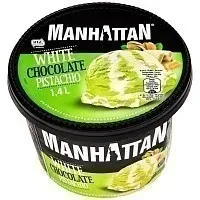 Manhattan Παγωτό Λευκή Σοκολάτα & Φιστίκι 700gr (1400ml)