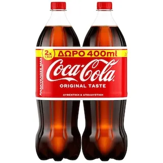 COCA COLA Αναψυκτικό Cola Φιάλη 2x1.5lt 400ml Δώρο