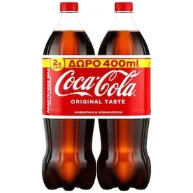 COCA COLA Αναψυκτικό Cola Φιάλη 2x1.5lt 400ml Δώρο