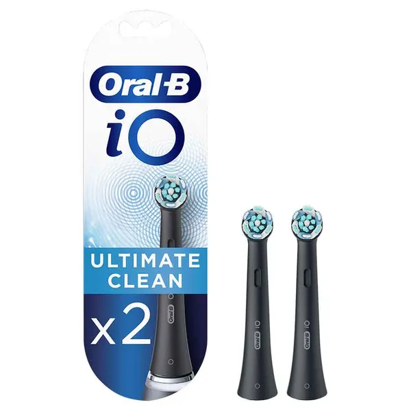 Oral-B Οδοντόβουρτσα Ανταλλακτικό iO Ultimate Clean Black 2τεμ.