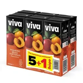 VIVA FRESH 5+1ΔΩΡΟ ΜΗΛ-ΠΟΡ-ΡΟΔ. 250ML