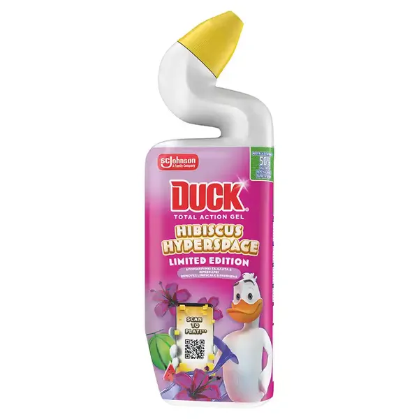 Duck Total Action Gel Απολυμαντικό Καθαριστικό Λεκάνης Τουαλέτας Hibiscus Hyperspace 750ml.