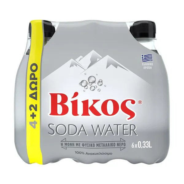 ΒΙΚΟΣ Σόδα 4x330ml +2 Δώρο