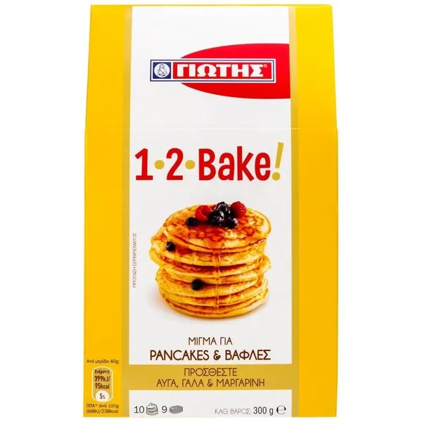 1,2 BAKE μίγμα για pancakes & βάφλες
