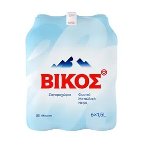 ΒΙΚΟΣ φυσικό μεταλλικό νερό 6x1,5L (5 συσκευασίες)