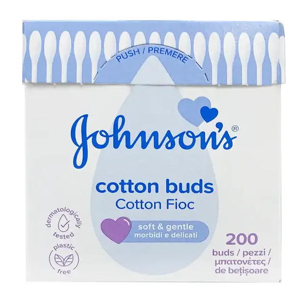 Johnson's Cotton Buds Μπατονέτες Βαμβακιού 200τεμ.