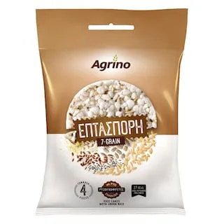 AGRINO Ρυζογκοφρέτες Επτάσπορες Ατομικές 28gr